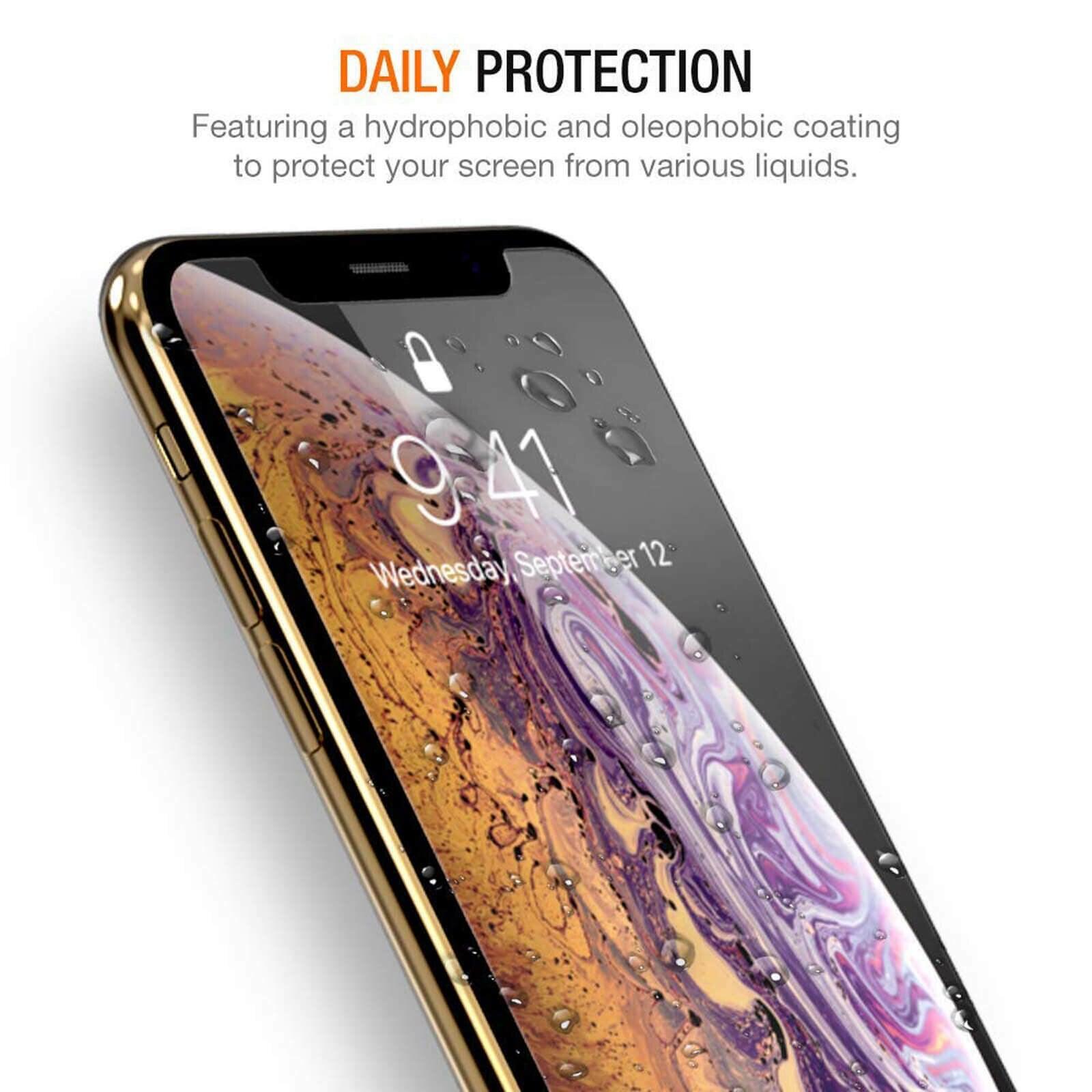 HD Full Tempered Glass Screen Protectors For iPhone 12 12 Max/12 Pro Front film iPhone X 6/6s 7 8 11 Pro Max Screen Protector Transparent Highly Clear Scratch Resistant Full Coverage Screen Glass Protector For iPhone