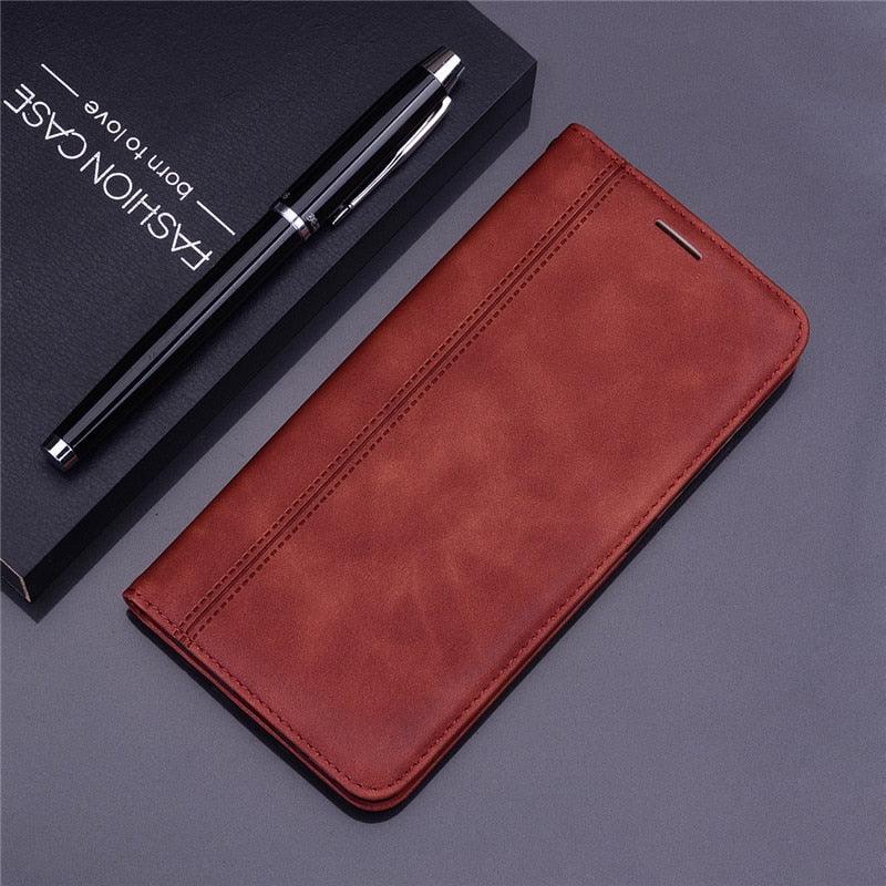 For Xiaomi Redmi Note 7 Case Leather Flip Redmi Note 7 Pro Wallet Magnetic Case For Xiaomi Redmi 7 Phone Cases Premium PU-Leather Flip Wallet Cover Phone Case