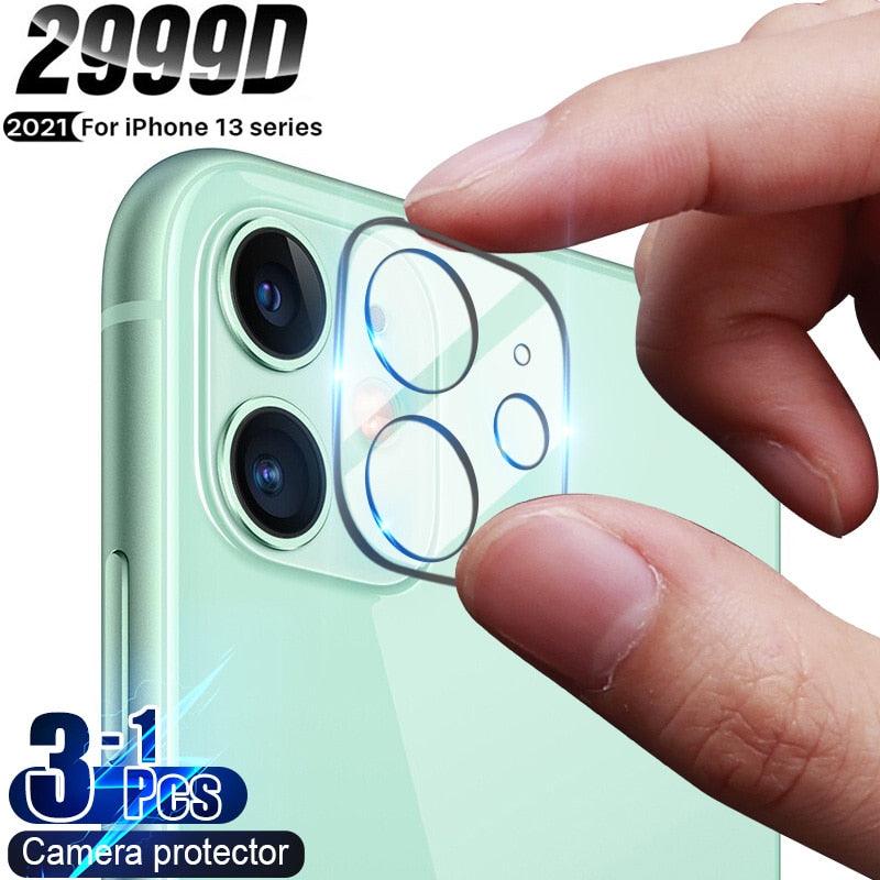 3pcs Camera Lens Tempered Glass For iPhone 11 12 13 Pro XS Max X XR Camera Protector For iPhone 11 7 8 6 6S Plus SE Camera Glass Case Scratch Resistant Tempered Glass