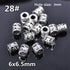 50pcs Silver Color Metal Alloy Loose Spacer Beads lot for Earring Necklace Bracelet Jewelry Making Findings Crafts Round Column Loose Beads Antique Silver Carved Spacer Beads for Jewelry Making