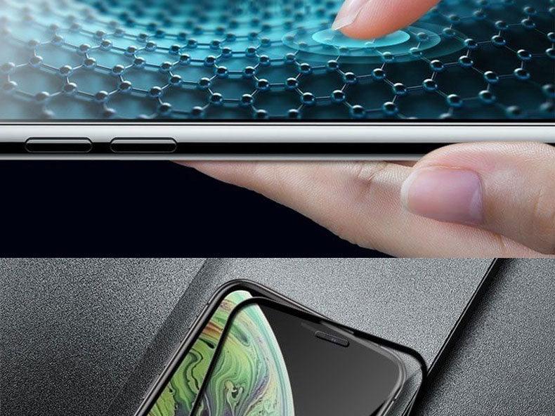 500D Curved Protective Glass For iphone SE 2020 6 6S 7 8 Plus Tempered Glass Film on iPhone X XR 11 Pro XS Max Screen Protector Anti-Fingerprint Tempered Glass Film Full Screen Case Friendly Bubble Free for iPhone