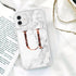 White A-Z Marble Texture Phone Cover For Iphone 12 Mini Soft Silicone Back Case Solid Name Phone Case Luxury Screen Camera Protection Shockproof Soft Cover