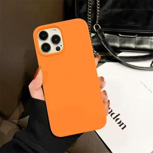 Unique Solid Color Soft Silicone Phone Cases For iPhone 13 12 11 14 Pro Max X XR XS Case For iPhone 12 13 Pro 7 8 SE Cover Silicone Phone Cover Ultra Slim Shockproof Protective Case for iPhone 14