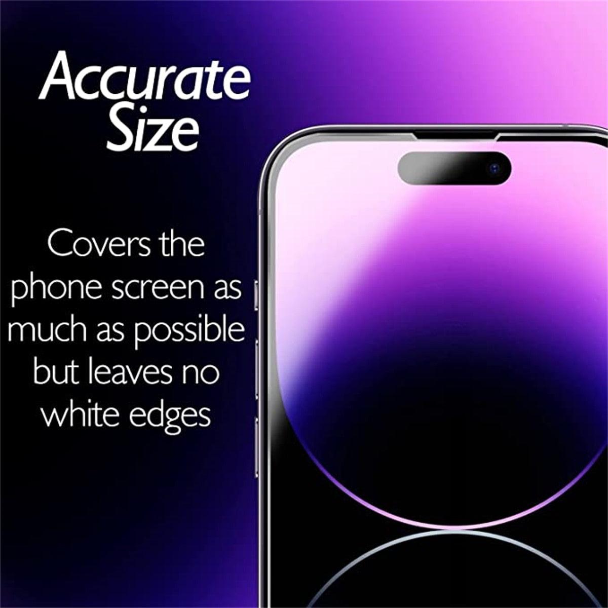 HD Clear Scratch Resistant Anti-Fingerprint Tempered Glass Film Full Screen Coverage Protector For Iphone 14 Pro Max Front Back Screen Protector HD Clarity Anti-Fingerprint Scratch Tempered Glass For Iphone 13