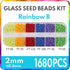 2mm /3mm Small Glass Seed Beads kit Colorful Mix Beads for Bracelets Jewelry Making Crafts Tiny Round Glass Beads Jewelry Kit