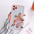 Fashion Beautiful Girl Pattern Case For iPhone 13 12 11 Pro Max Hand Drawn Girl Hard Phone Cover For iPhone 7 8 Plus SE2 X XR XS Pattern Protective Phone Case Hard PC Back Case Silicone Bumper Cover