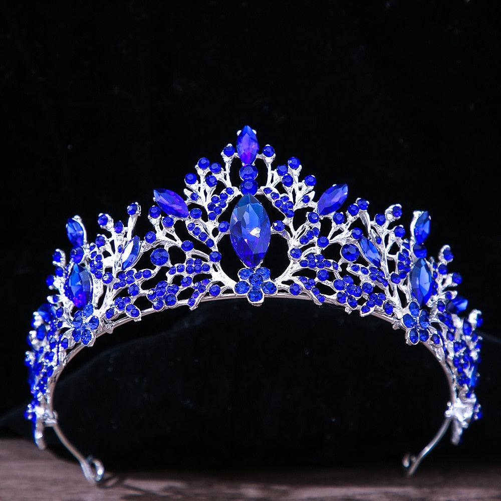 Vintage Princess Queen Bridal Crown Headwear Crystal Tiara For Women Wedding Crown Hair Dress Accessories Jewelry Bride Women Princess Crown Headband Red Crystal Rhinestone Tiara And Crowns