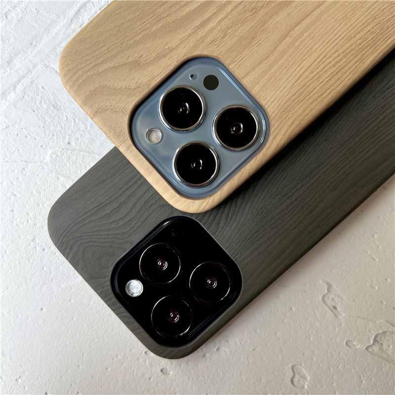 Retro Ultra Thin Wooden Texture Phone Cases For iPhone 14 13 12 11 Pro Max XS MAX XR XS X 7 8 Plus anti-skid Soft Cover Vintage Wooden Unique Classy & Fully Protective Phone Case