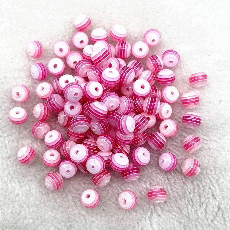 6mm 8mm Round Transparency Resin Beads Spacer Beads for Jewelry Making Children Handcraft Department Accessories Round Bracelet Beads for Crafting Jewelry Making