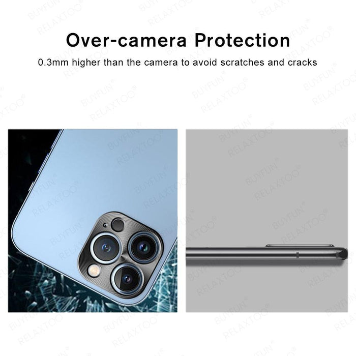 Alloy Camera Protector For Iphone 13 12 14 11 Pro Max Mini Plus Protective Full Cover Ring Textured Phone Lens Film Iphone14 Aluminum Alloy Camera Protector For Iphone