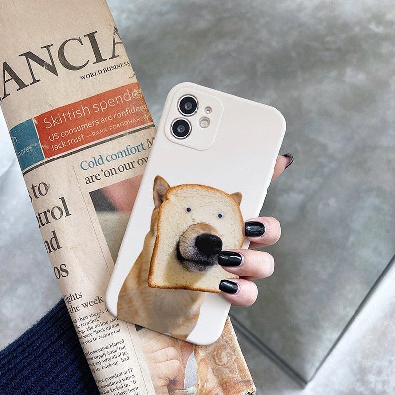 Cute and Funny Puppy Phone Case For iPhone 13 14 11 12 Pro Max XS XR 7 8 Plus Creative Shockproof Soft Silicone Phone Cover Flexible Silicone Dog Pattern Cute Phone Case