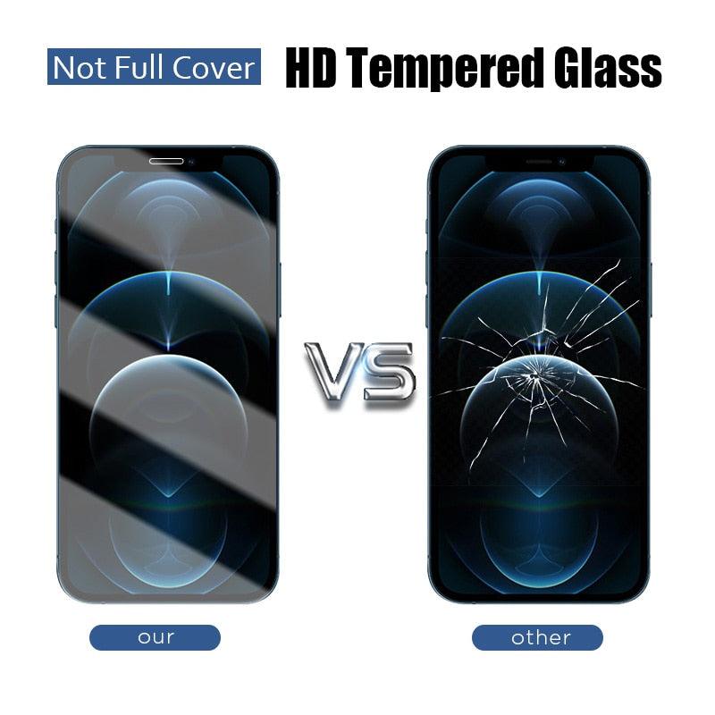 6in1 Tempered Glass for iPhone 11 12 13 14 Pro XR XS Max Camera Screen Protector for iPhone 12 Pro Max Mini 7 8 6 6S Plus Glass 9H Anti Scratch Shatterproof Ultra Clear Screen Protector