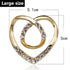 Luxury T-shirt Heart Scarf Brooches Wedding Holiday Beautiful Bridal Fashion Large Elegant Brooch Pin For Women Crystal Cute Scarf Buckle Brooch Shawl Ring Clip Scarves Fastener Knotted Button Pin Accessories