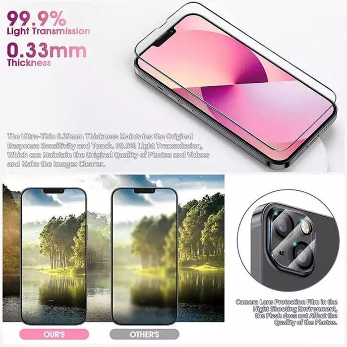 4PCS Tempered Glass for iPhone 11 14 12 13 Pro XR X XS Max Screen Protector on for iPhone 14 Pro Max Mini 7 8 6 6S Plus SE Glass Easy Installation Bubble Free HD Clear Scratch Resistant Anti-Fingerprint Tempered Glass Film