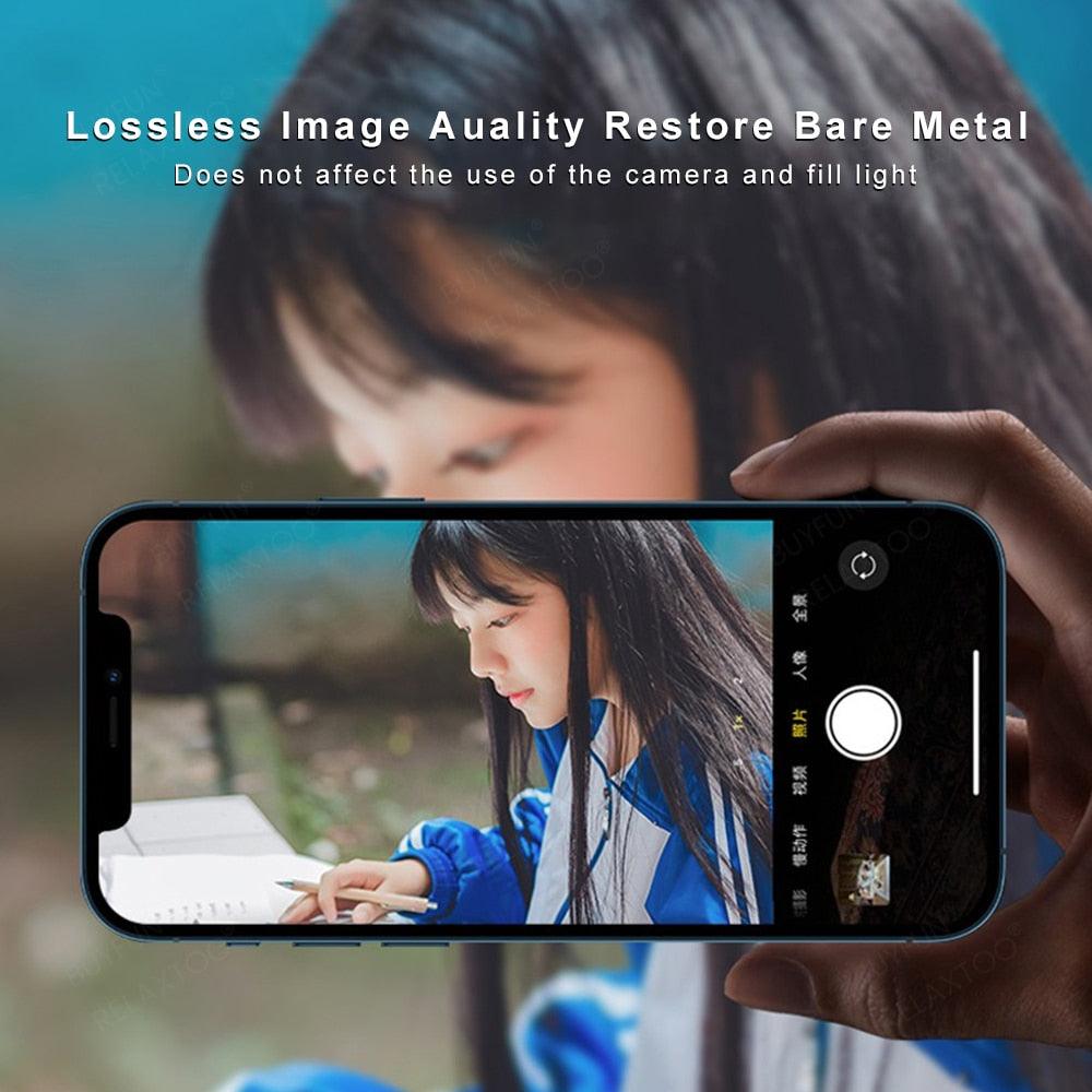 3D  Tempered Glass Metal Ring Camera Protector Cover For iphone 14 Iphone14 Pro Max 2022 Rear Lens Film Protect Cap Tempered Glass Camera Protector for iPhone