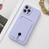 Unique Silicone Solid Color Phone Case For iPhone 11 12 13 Mini case For iPhone 11 Pro Case Cover Silicone Wallet Card Holder Compatible With Smartphones Minimalist Style Lightweight iphone Case