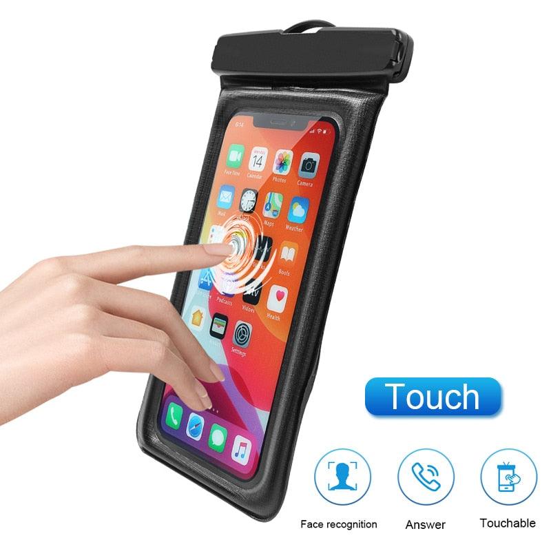 Universal Waterproof Phone Case Swim Bag For iPhone 11 13 Pro Max Water Sports Beach Pool Cover Universal Waterproof Phone Case  Waterproof Phone Pouch for iPhone