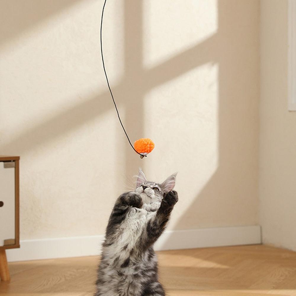 4pcs Replacement Head For Cat Teaser Funny Stick Rabbit Ball Pet Toy Accessory  Soft Toy Ball for Cats Suitable for Kittens Hanging Interactive Funny Toys For Cats