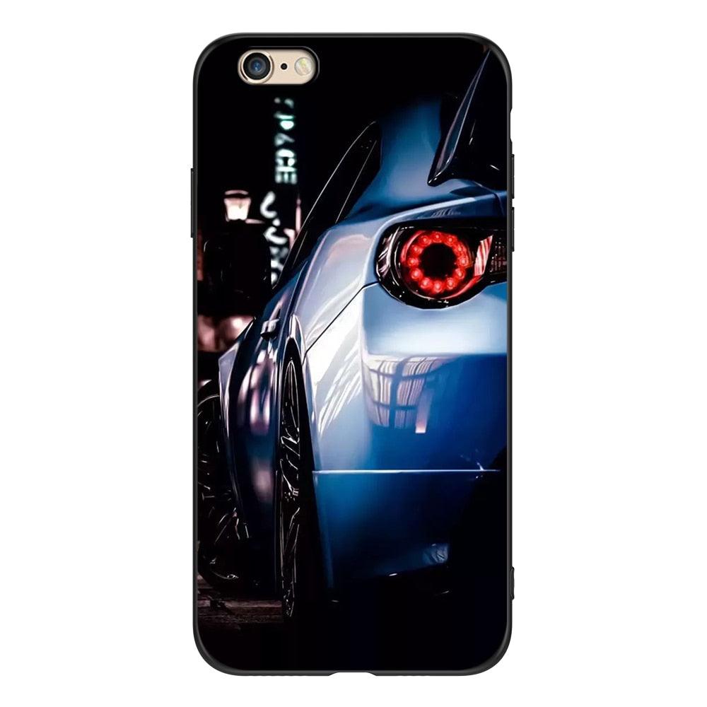 Cute Cover Soft Silicone Print Cars Print Phone Case For Iphone 5s 5 S Se 2016 4.0" Case Phone Cover On  Iphone 6s 6 S Plus Funda Bumper Black Case Sport Race Car