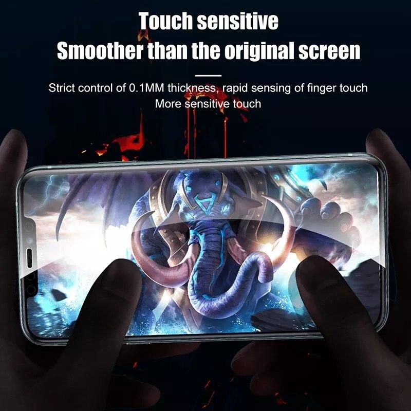 4PCS for IPhone 12 11 13 Pro Max Full Cover Film Screen Protectors Protective Film for IPhone 14 Pro X XR XS MAX 7 Plus Easy Installation Bubble Free HD Clear Scratch Resistant Anti-Fingerprint Tempered Glass Film