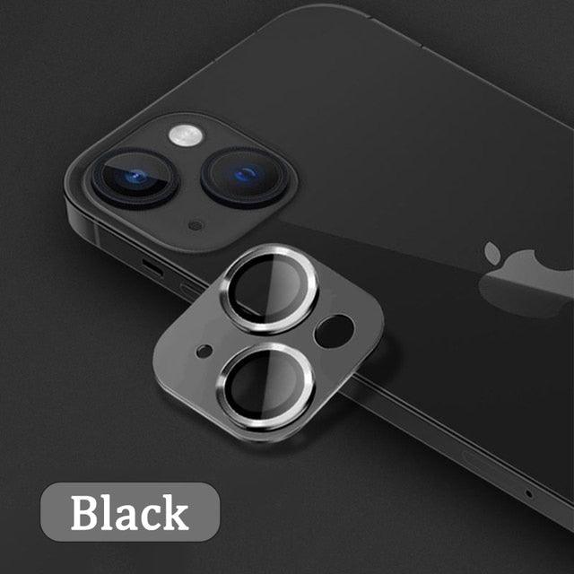 Camera Lens Protector on For iPhone 14 13 12 Pro Max 13Mini Tempered Glass For iPhone 11 13 14 Pro 14Plus Metal Camera Protector Camera Film Protective Lens Case