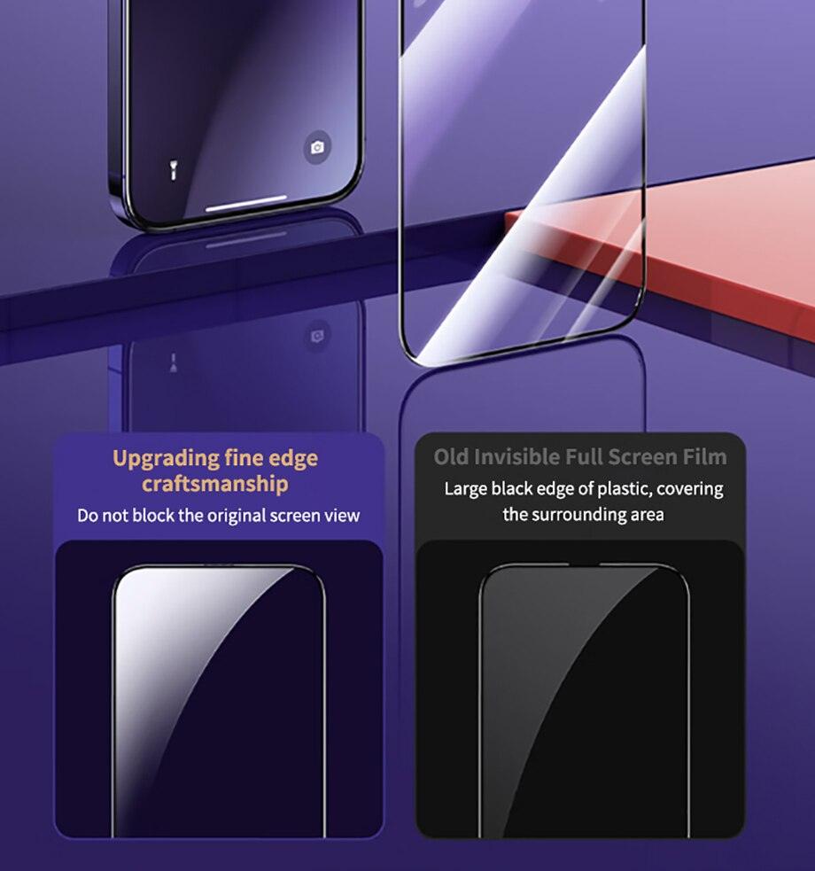 40D High Quality Full Cover Screen Protector For iPhone 14 13 12 11 PRO MAX Tempered Glass For Iphone XS XR X14 13 12 Mini Plus  Tempered Glass Screen Protector Compatible For iPhone