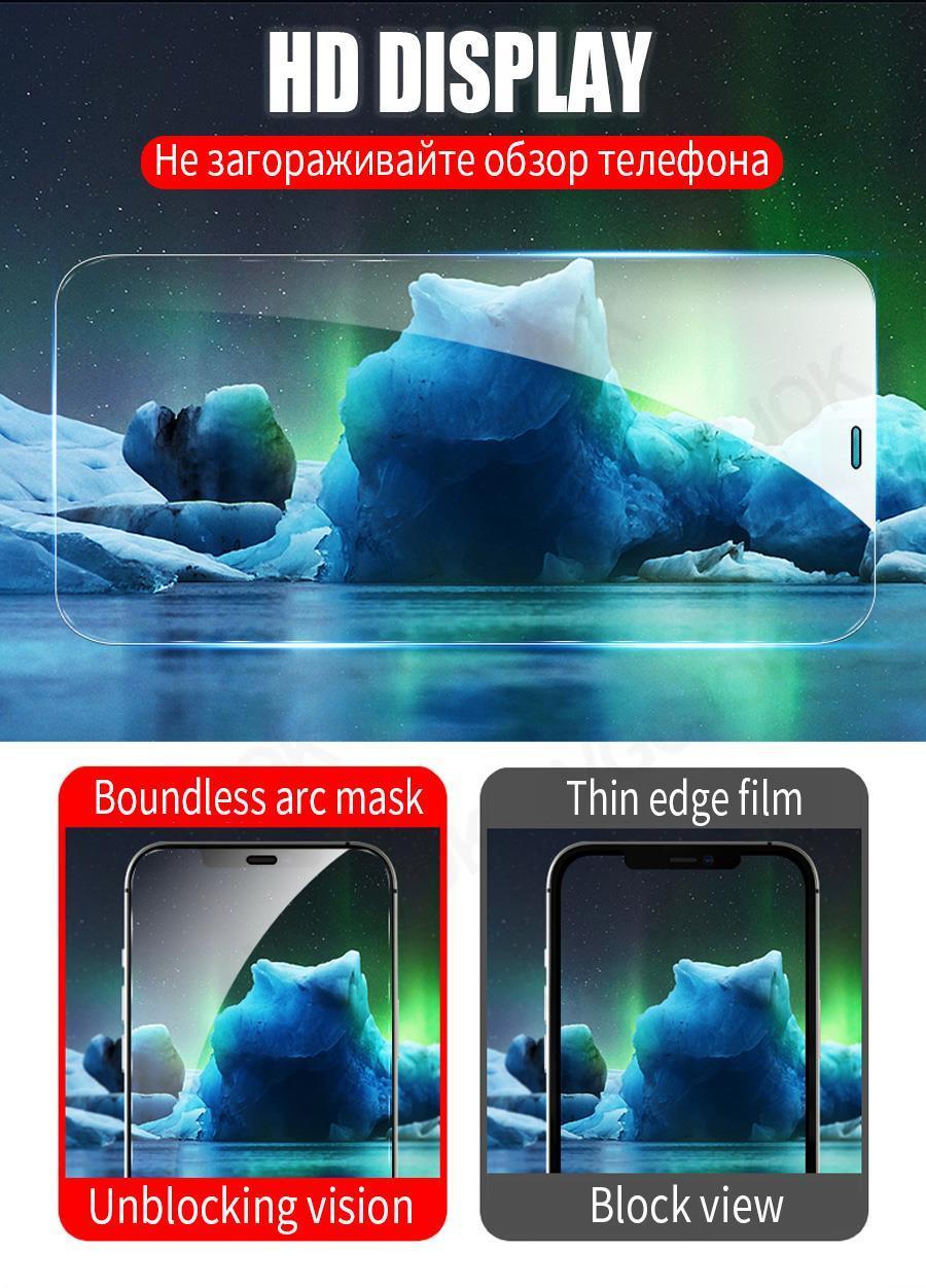 9D Full Cover Tempered Glass For iPhone 14 Plus 13 12 11 Pro Max mini Screen Protector iPhone X XR XS Max Protective Film 9H Tempered Glass Film Case-Friendly Screen Protector for iPhone