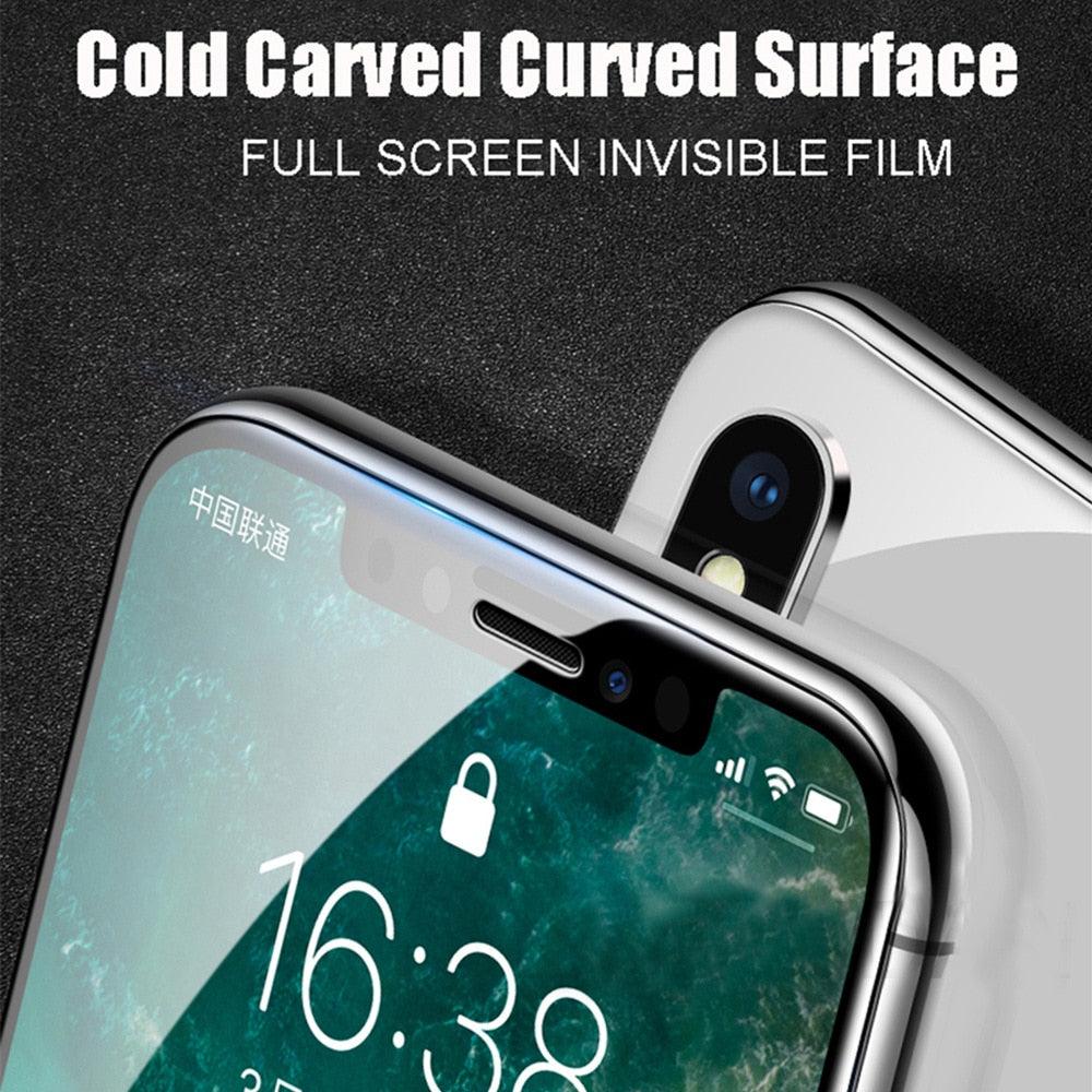 9D Tempered Glass Screen Protector for iPhone 13 12/Xsmax/Plus/7/6S Mobile Phone Screen Protector 1 PCS Scratchproof Shatterproof Tempered Glass for iPhone