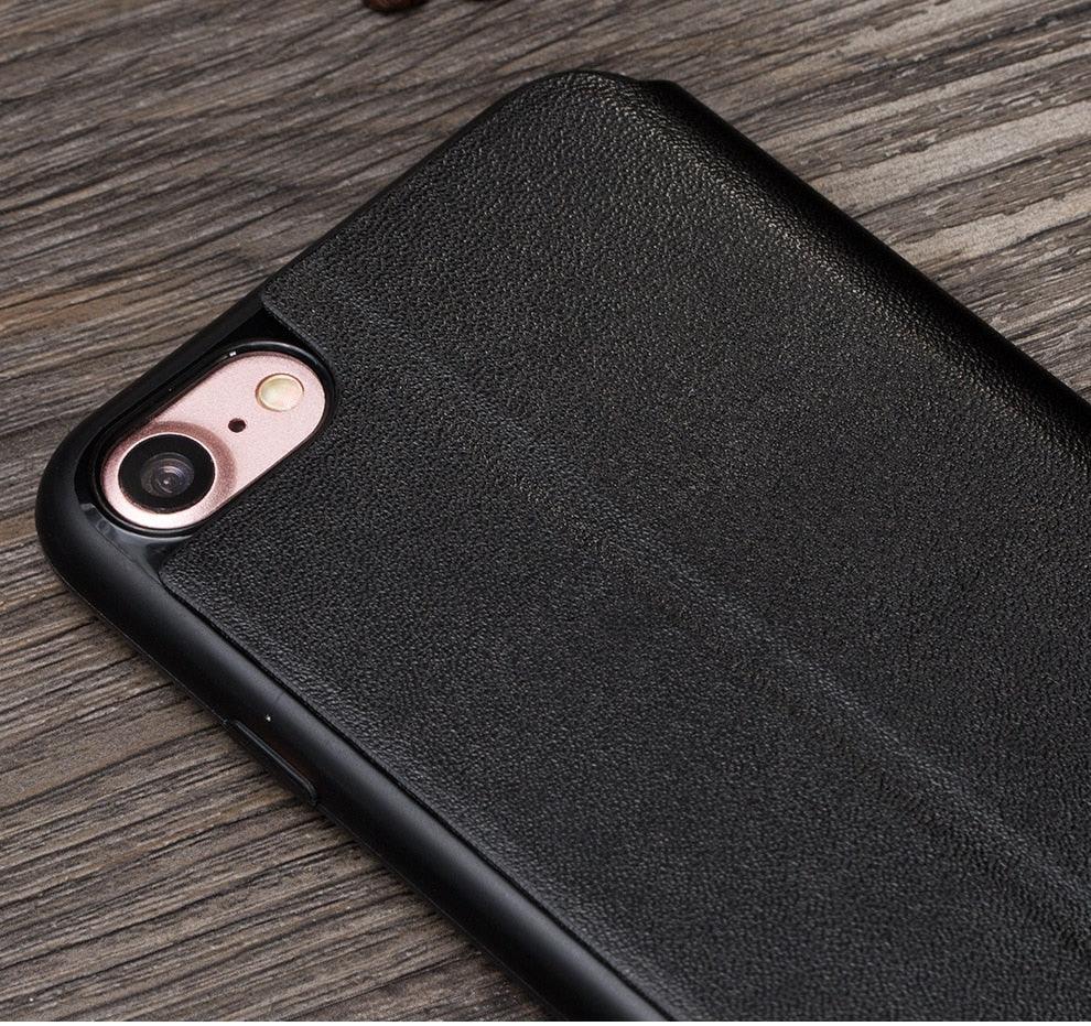 Ultra Thin Slim Case For iPhone 13 12 Case 6S 7 8 Plus X XR XS Max Flip Leather Cover For iPhone 12 11 Pro Max Case  Leather Extra Slim Phone Case With Stand Function