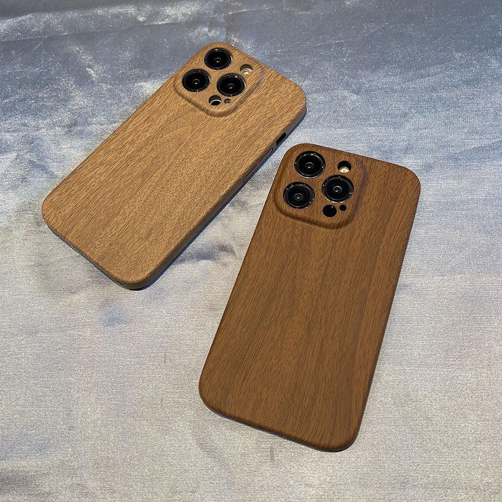 Ultra thin Vintage Wood Texture Phone Case For iPhone 14Plus 13Pro 14 13 12 Pro Max Lens protection anti-skid Soft Cover Wooden Smartphone case For iPhone