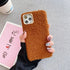 Fashion Lady Gift Case For Iphone Xs Max Xr X 11 Pro Max Se Furry Fluffy Warm Cover For Iphone 6 7 8 Plus Soft Phone Case Flexible Silicon Soft Fluffy Furry Shockproof Protective Phone Case For Iphone