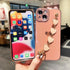 Luxury Love Heart Elegant Sparkle Case With Chain Bracelet Strap Soft Protective Bumper Cover Compatible with iPhone  Bracelet soft case for iPhone 12 Pro Max 11 pro max X XS XR 7 8 Plus Stylish Phone Cover