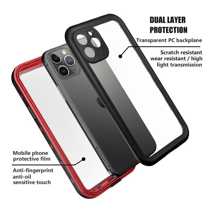 Waterproof Case For iPhone 14 13 12 11 Pro Max 14Plus 12Pro Durable Water Proof Cover Sport 360 Protect iPhone12 Mini  Waterproof Case for iPhone Drop Resistant Iphone Clear Back