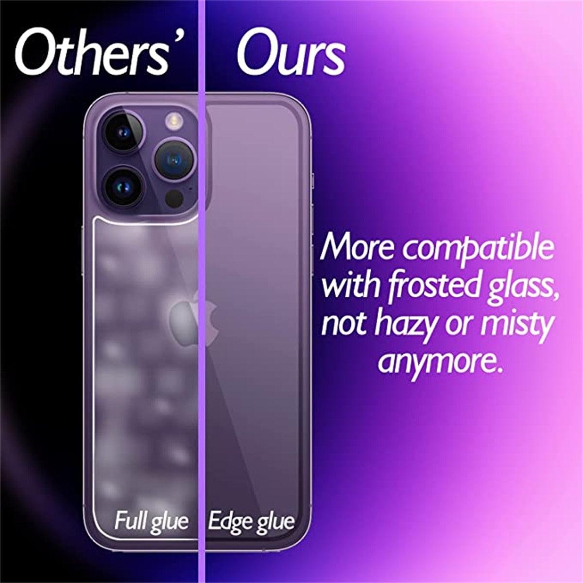 HD Clear Scratch Resistant Anti-Fingerprint Tempered Glass Film Full Screen Coverage Protector For Iphone 14 Pro Max Front Back Screen Protector HD Clarity Anti-Fingerprint Scratch Tempered Glass For Iphone 13