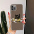 Black Cat Cartoon Cute For Iphone 11 13 14 Pro Max 12 Mini Phone Case X Xs Xr 6 6s 8 7 Plus Se 5 5s Cover Cute Funny Aesthetic Cat Design Pattern Silicone Soft Phone Case