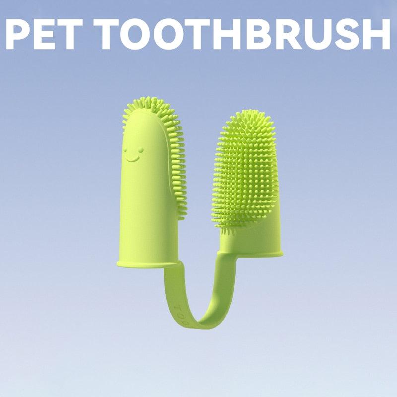 Dog Super Soft Pet Finger Toothbrush Teeth Cleaning Bad Breath Care Nontoxic Silicone Tooth Brush Tool Dog Cat Cleaning Supplies Finger Dog Toothbrush Silicone Finger Brush for Dogs Cats Teeth Cleaning