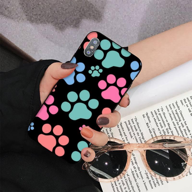 Dog Paw Phone Case For Iphone 11 12 13 Mini Pro Max 8 7 6 6s Plus X 5 S Se 2020 Xr Xs 10 Case Paw Print Heart Pet Lovers