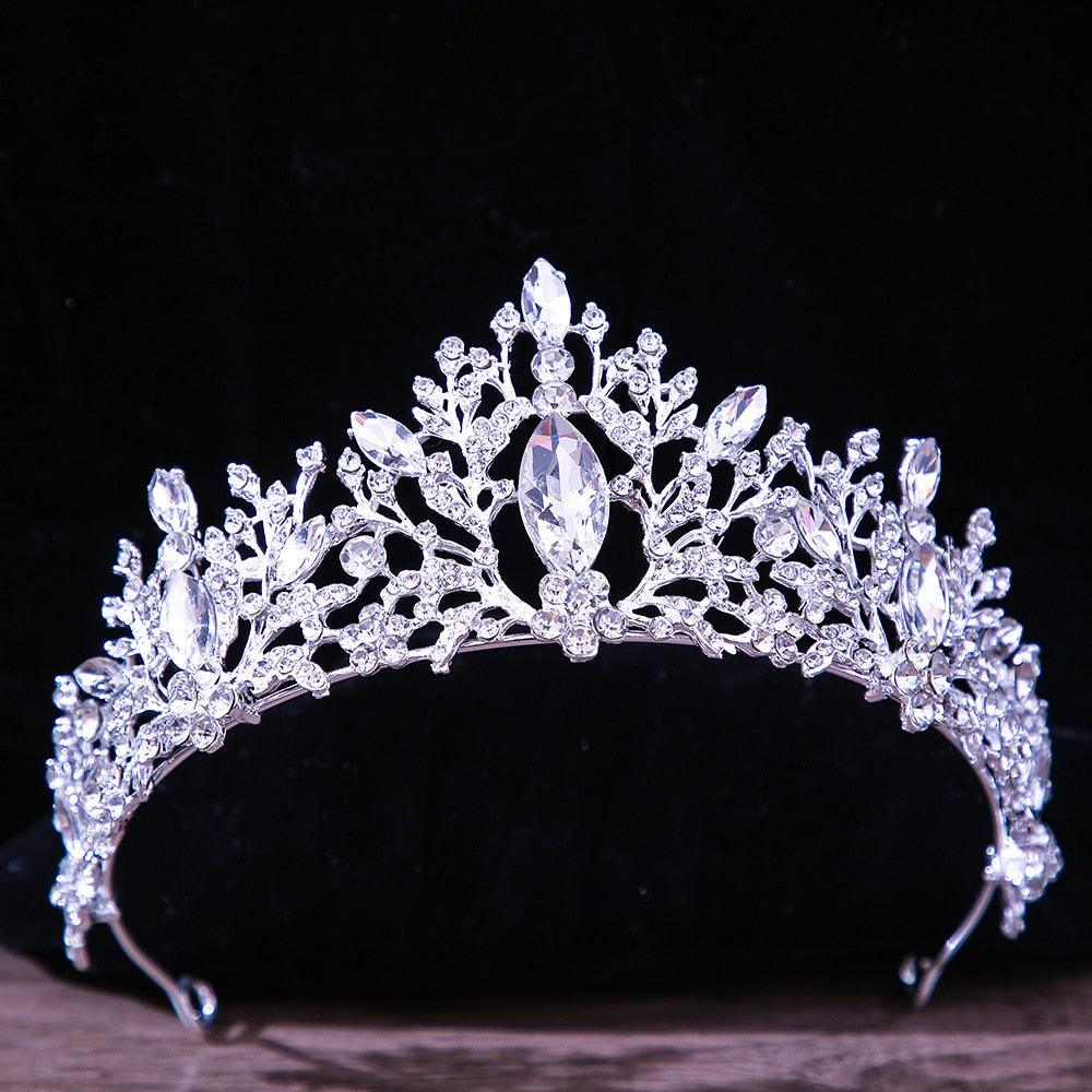 Vintage Princess Queen Bridal Crown Headwear Crystal Tiara For Women Wedding Crown Hair Dress Accessories Jewelry Bride Women Princess Crown Headband Red Crystal Rhinestone Tiara And Crowns