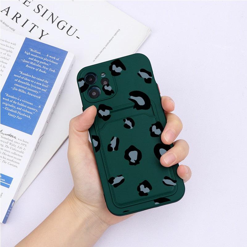 Soft Silicone Wallet Card Holder Phone Case For iPhone 11 mini Cases For iPhone 7 8 Cover Simple Silicone Protective Case For iPhone Girls Women Soft Slim Fit iPhone Case