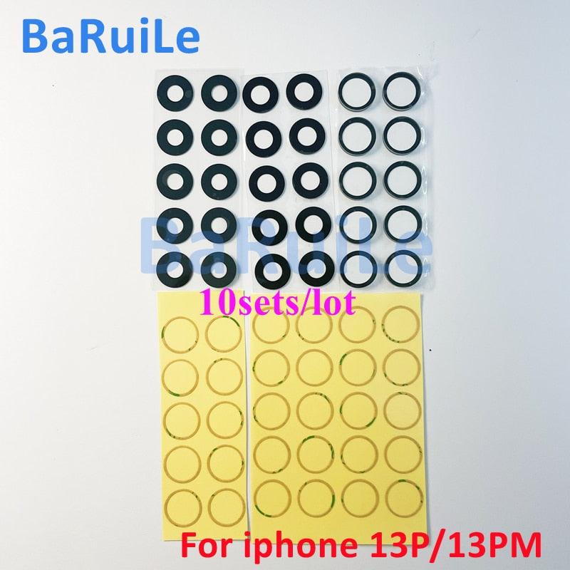 10set Back Camera Glass Lens Rear Camera Glass Glue For iPhone 11 12 13 Pro Max 13 Mini 14 14P Replace Repair Spare Part Camera Lens Protector For iPhone