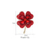 Modern Green Women Brooch Red Four Leaf Clover Crystal Rhinestones Brooches Women Luxury Brooch Pin Leaf Brooch Elegant Party Jewelry For Your Wife