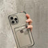 Transparent Card Slot Holder Case for iPhone 13 11 12 14 Pro Max Mini Clear Shockproof Soft Wallet Cover Clear Phone Case with Card Holder Slim Protective Soft Shock Absorbing Case with Card Holder