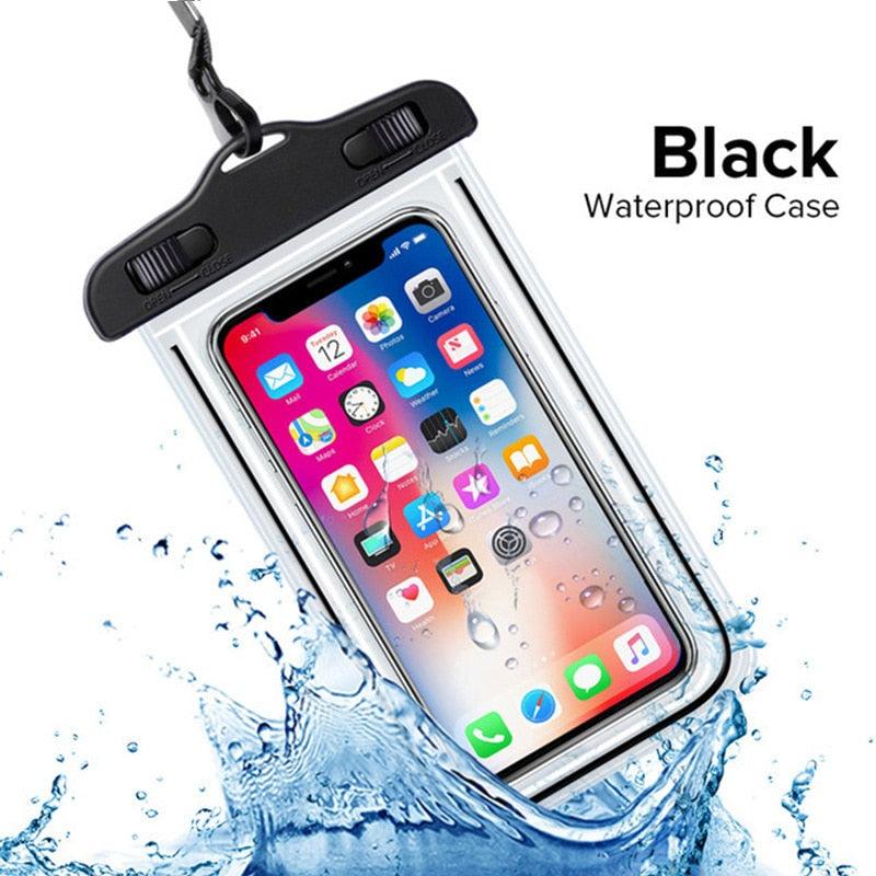 Universal Mobile Phone Transparent Waterproof Bag Three-Layer Sealed Beach Fishing Underwater Swimming Waterproof Case Mobile Phone Cover Water Proof Pouch Bag for iPhone