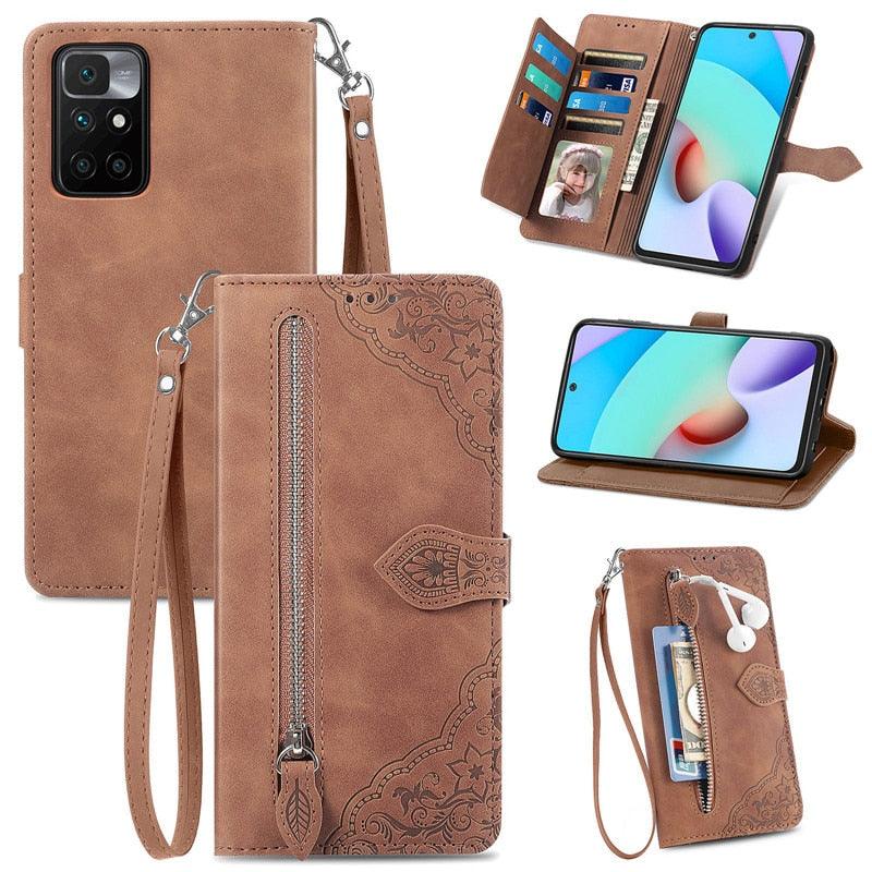 Wallet Multi Card Cover  For XiaoMi RedMi Note 11 11S 10 10S 9 9S 9T 8T 8 Pro 9A 9C Magnetic Flip Leather Case Magnetic Wallet Case PU Leather Phone Case Cover with Card Holder