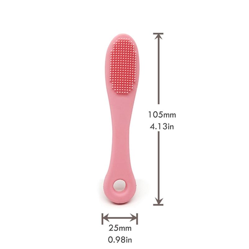 Soft Pet Finger Brush Cats Brush Toothbrush Tear Stains Brush Eye Care Pets Cleaning Grooming Tools Dog Cat Cleaning Supplies Soft Silicone Toothbrush with Long Handle for Dog Cat Pet Dental Care