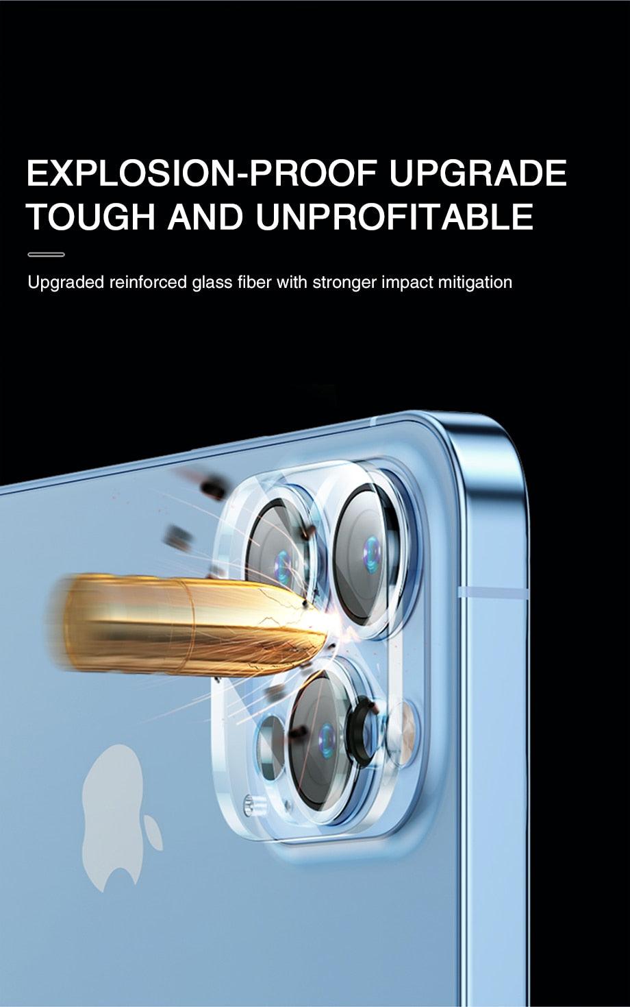 3D Camera Glass Protectors for iPhone 13 14 Pro Max 12 Mini XR HD Back Lens Protective Glass Film on iPhone 11 12 PRO MAX X XS