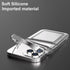 Transparent Shockproof Dual Card Slot Holder Phone Case For iPhone 13 12 11 Pro Max XR X XS Max 7 8 Plus 14Pro Wallet Transparent Soft Cover Card Storage Bumper Case For iPhone