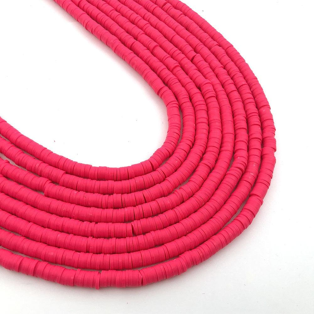 350pcs 6mm Flat Round Beads Loose Spacer Beads for Jewelry Making Women Needlework Bracelet Necklace Earrings Flat Round Loose Handmade Spacer Beads