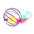 1 Pcs Cat Toy Stick Feather Wand with Bell Mouse Cage Toys Plastic Artificial Colorful Cat Teaser Toy Pet Supplies Random Color Hollow Balls with Feather Tail Kitten Chase Pounce Toy Cat Feather Toy