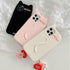 Cartoon Cute Cat Ear Phone Case For Iphone 14 12 13 11pro Max X Xr Xs 7 14plus Matte Soft Silicone Shockproof Case Funny Cat Design Cute Back Case